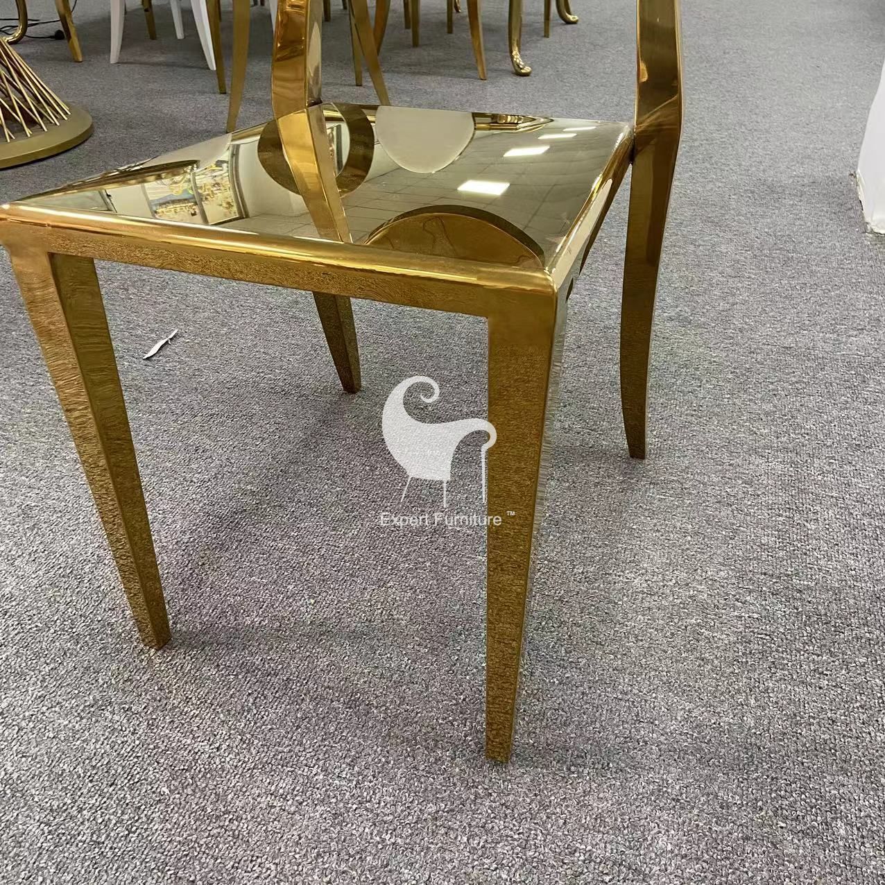 Curated visual reference: Visual Reference: Luxury Furniture Gold Stainless Steel Stacking Event Banquet Wedding