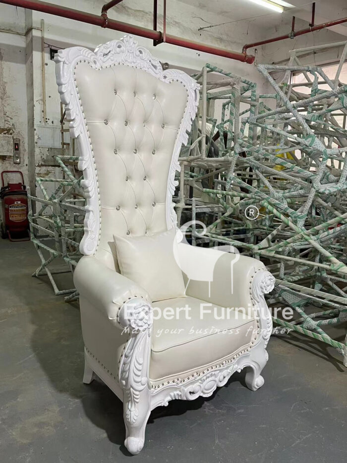 Modern New Design Full White Wedding King Throne Chairs - Expert Furniture