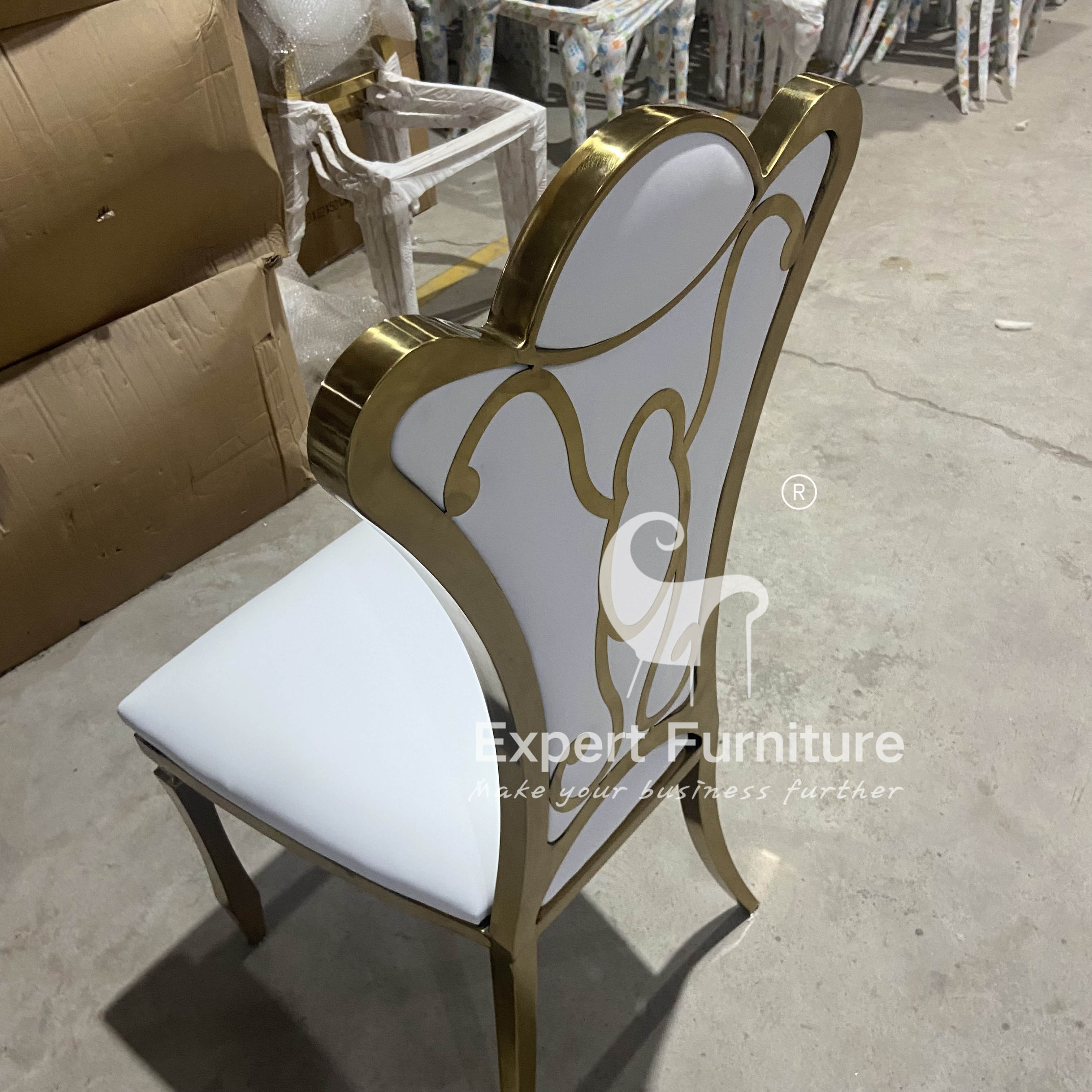 Hot Sell Dining Room Chair Hotel Luxury Dining Chair Stainless Steel ...