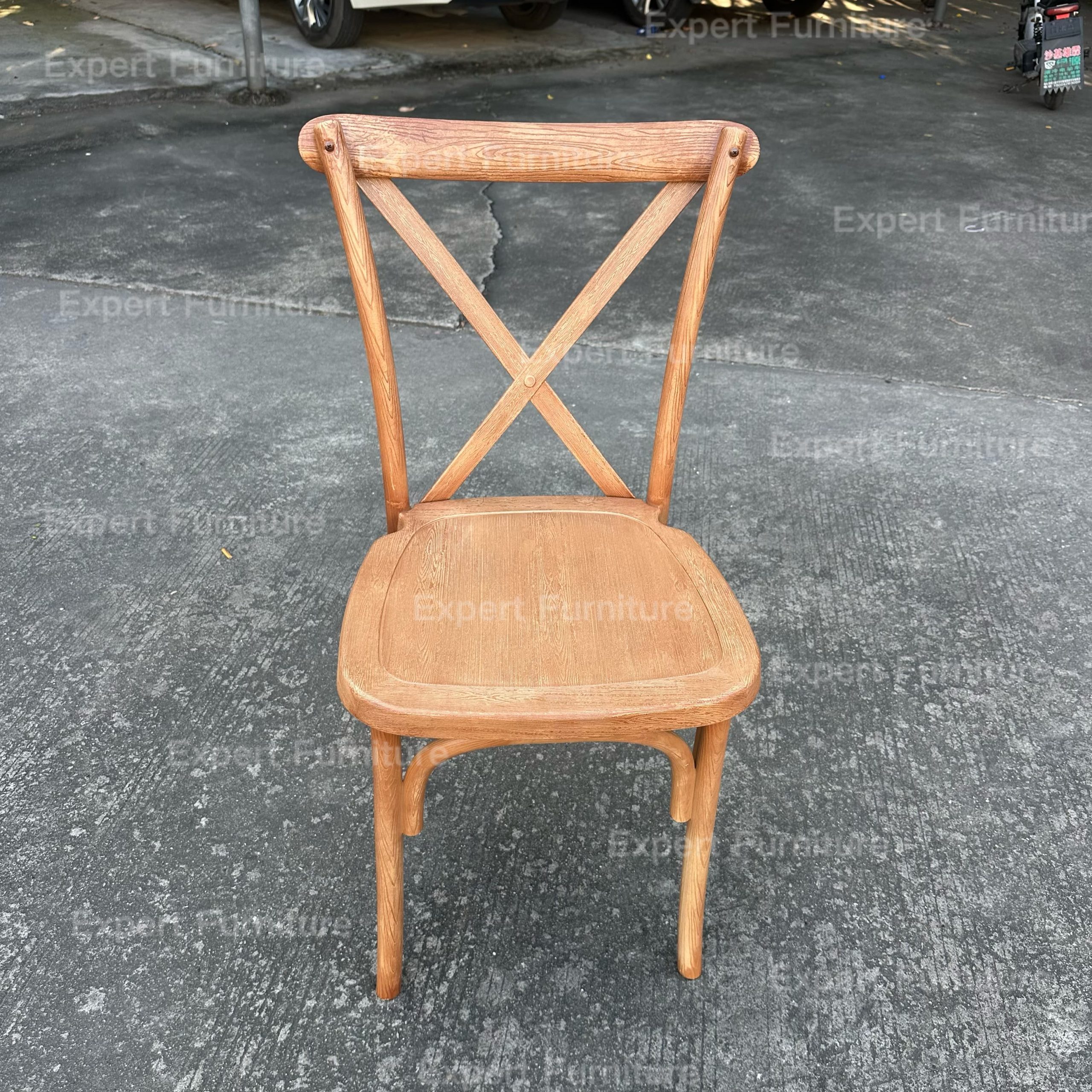 Resin Cross Back Chair - Image 8