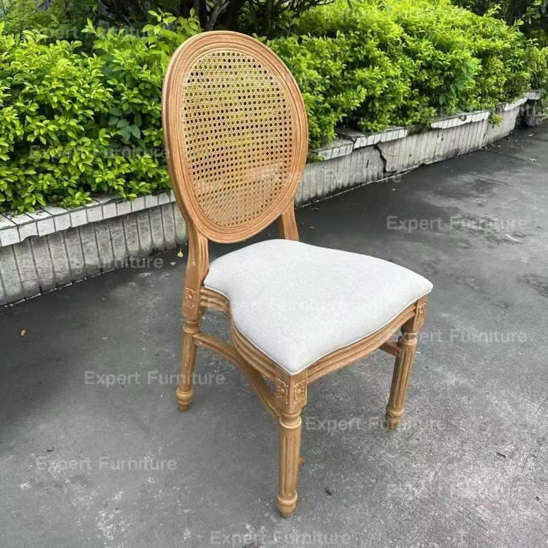 Resin Luis Chair with Rattan Back