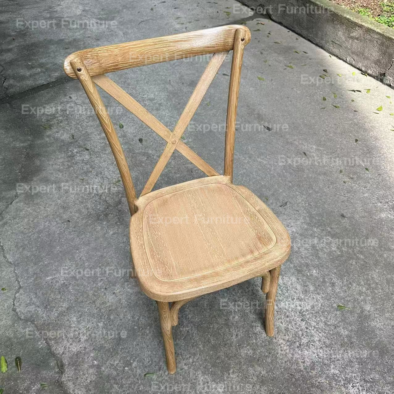 Resin Cross Back Chair - Image 7