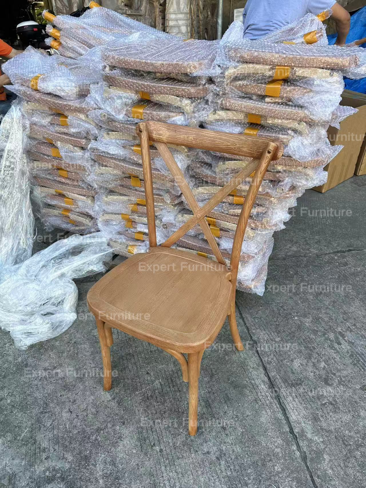 Resin Cross Back Chair - Image 5