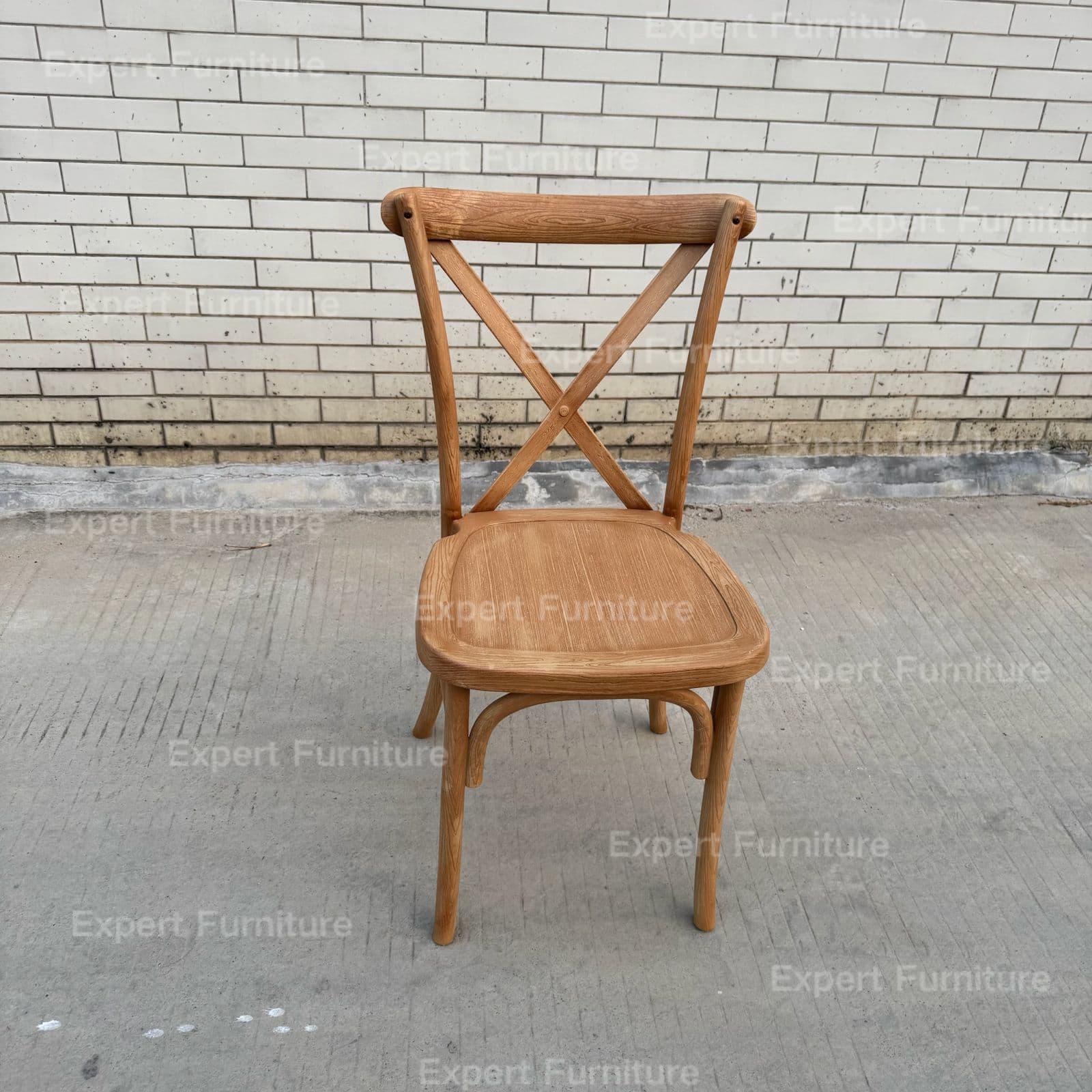 Resin Cross Back Chair - Image 3