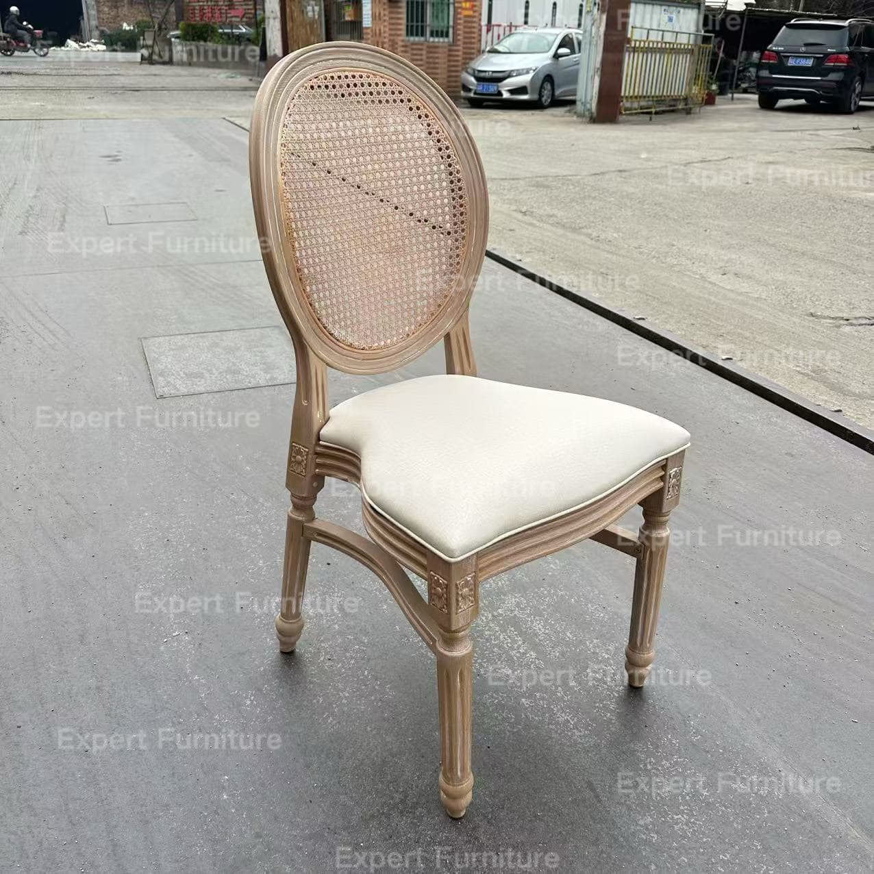 Resin Luis Chair with Rattan Back - Image 3