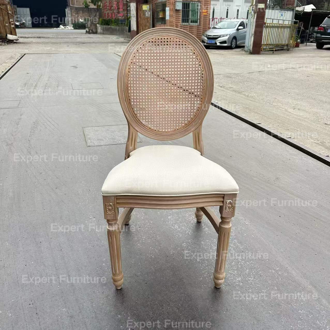 Resin Luis Chair with Rattan Back - Image 4