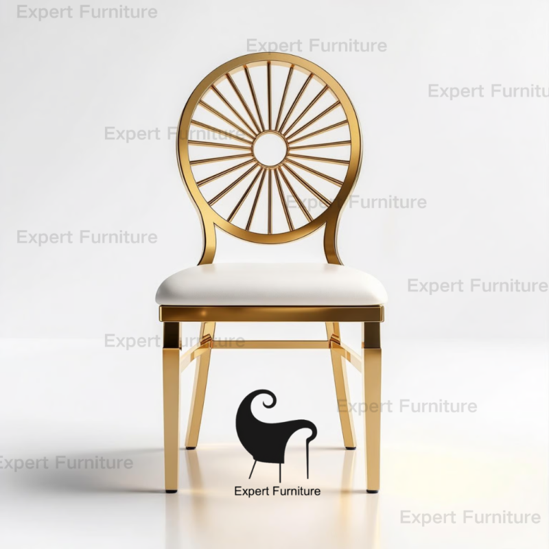 Luxury Series - New Style Round Back Stainless Steel Chair
